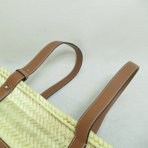 Loewe Calf Natural Bag Palm Basket Leaf Tan Brown Shoulder - Picture 8 of 9